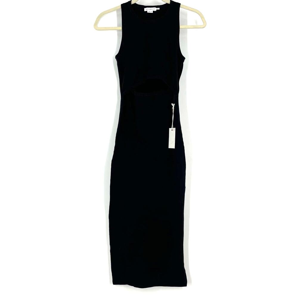 Good American Black‎ Sleeveless BodyCon Dress Cut Out Women's Size 0/00 NWT